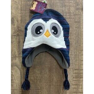 Critter Collection junior girl owl ear flap hat multicolor